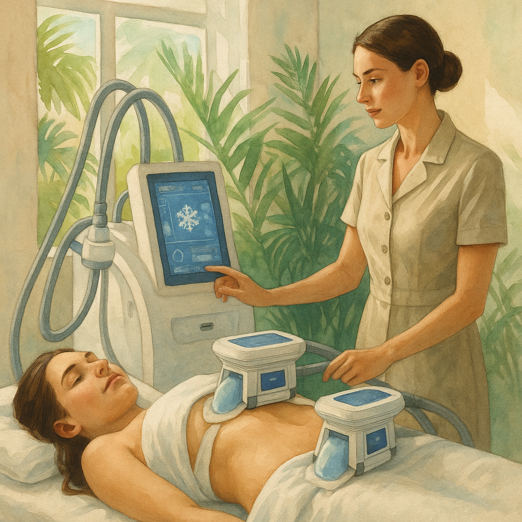 Séance cryolipolyse institut Harmonie Corporelle Martinique